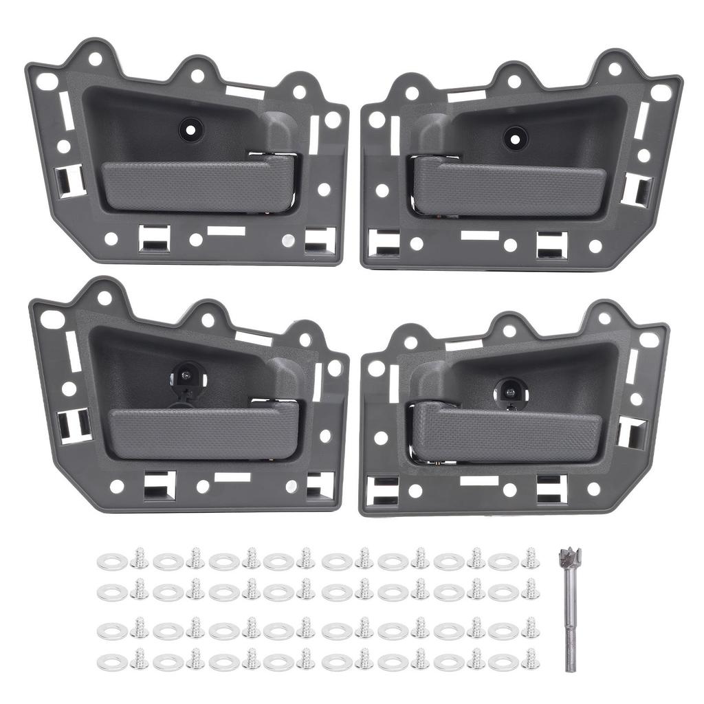 4Pcs Car Interior Door Handles Front Rear Left Right Grey Comfortable Grip 1JV461J3AA Inner Door Handles for Cars 5HR411J3AK
