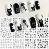 12pcs Cartoon Cute Cat Stickers For Nails Star Flower Bow Nail Water Decals Sliders Korean Japanese Nail Art Manicure Decoration