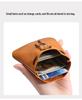 Vintage Genuine Leather Cowhide Coin Purse & Earphone Storage Drawstring Bag