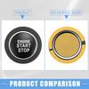 Engine Start Stop Ignition Button Overlay Cover Decal Trim Sticker for Toyota Camry Tacoma Prius Avalon RAV4 Mirai Corolla Aluminum Alloy Black