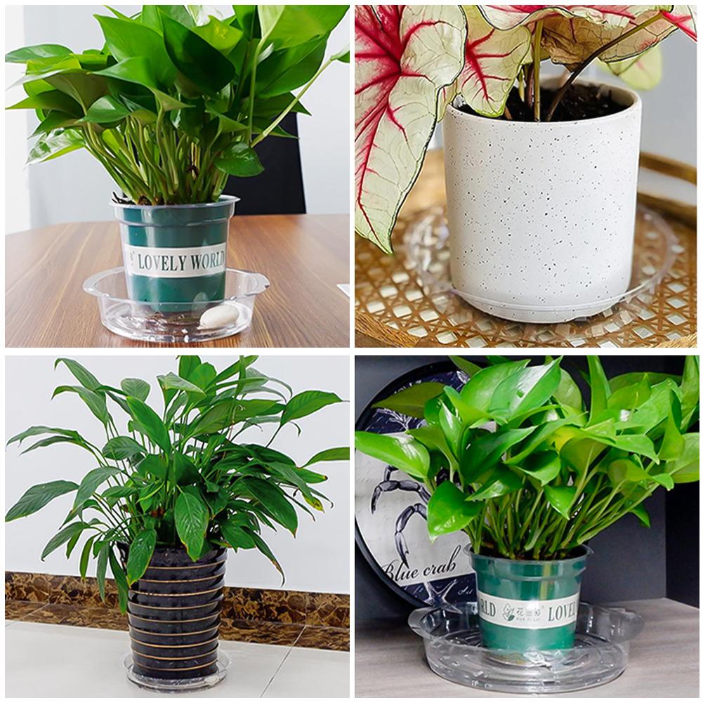 Transparent Verdickter PET Runder Untersetzer für Blumentöpfe Wasseruntersetzer Blumenuntersetzer Kissenbasis