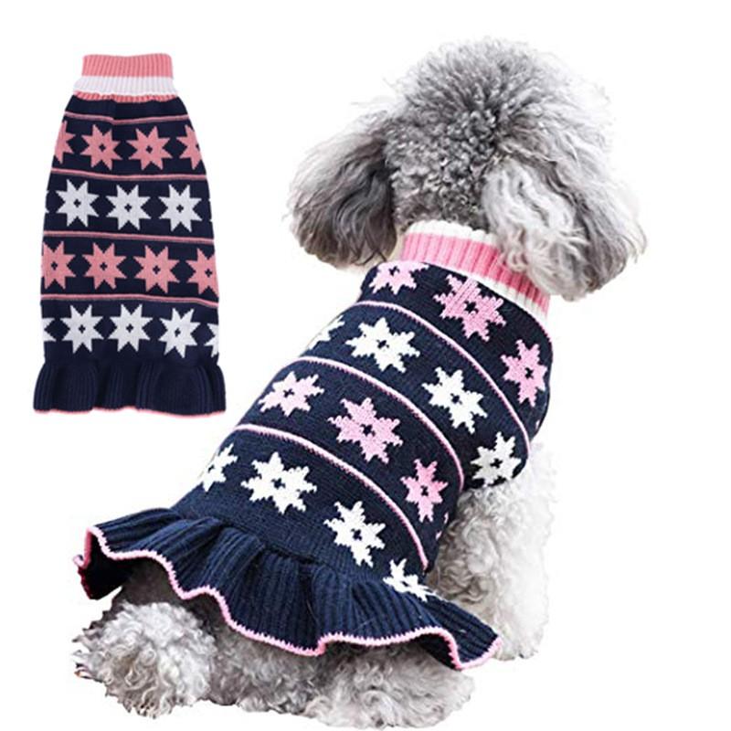 Dog Sweater Warm Pet Coat Teddy Puppy Winter Outfit Small Medium Dogs