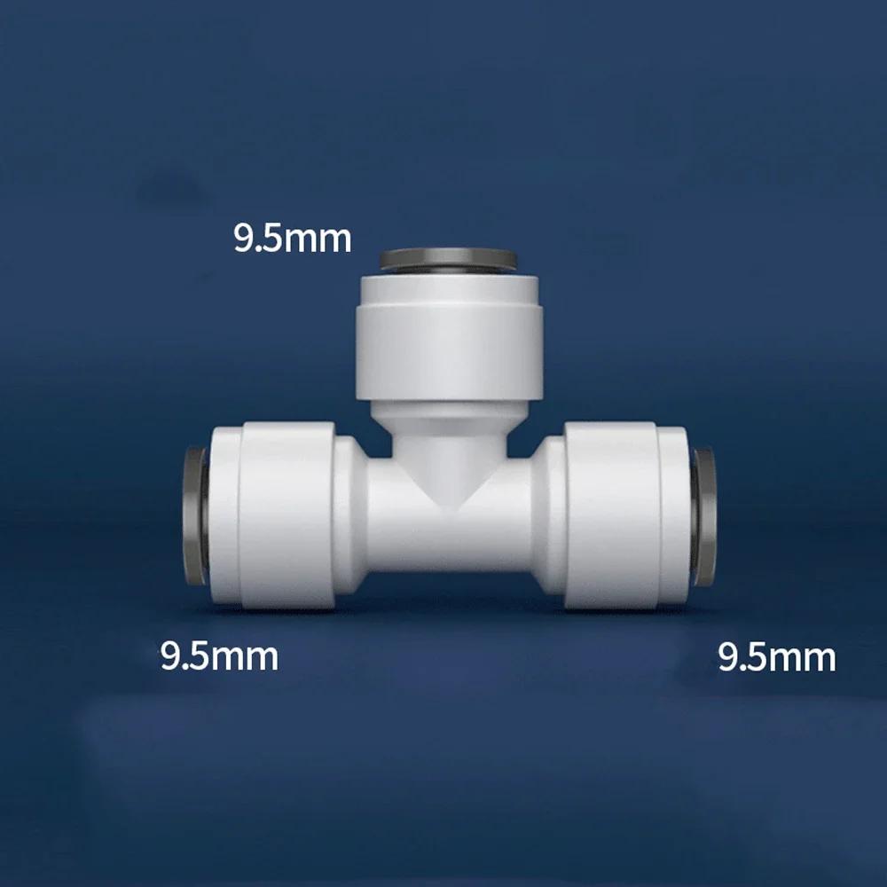 3/8" 1/4" Tube Reducing Tee 3 Ways Food Grade POM Quick Fitting Connector For Aquarium RO Water Filter Reverse Osmosis System
