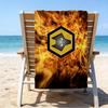 Strandtuch mit Aufdruck des Wolfs-Teamemblems, superweiche Mikrofaser, perfektes Geschenk zum Geburtstag, für Pool, Strand, Reisen, für Familie und Freunde