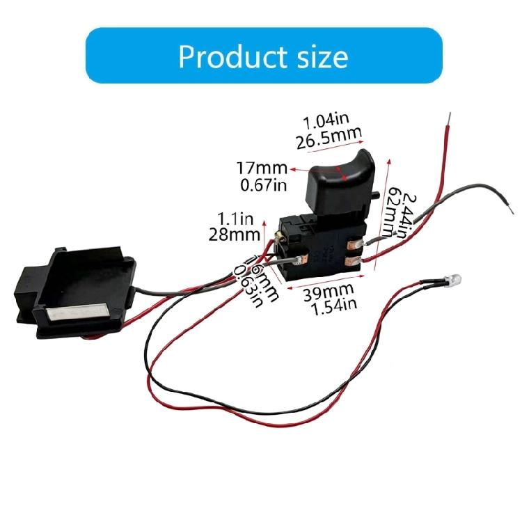 Styles Reciprocating Chainsaws Switches With LED Light Changeable Speed Power Tool Switches For 18V 21V
