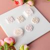 Vintage Flower Soft Pottery Earring Mold Car Keychain Pendant Decoration Supplies for Children Adult DIY Crafts