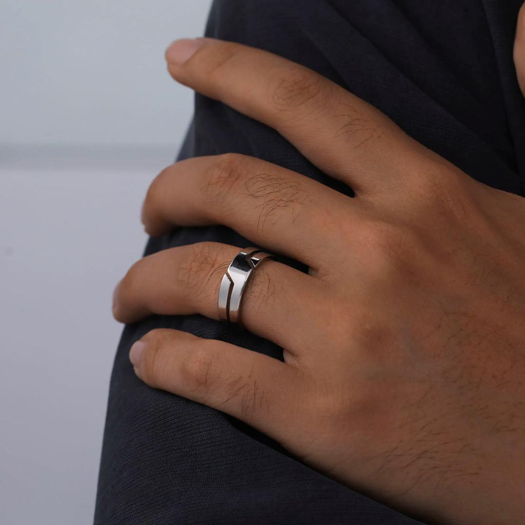 Minimalistischer Ring für Männer Frauen Edelstahl Fingerringe Mode Partner Schmuck Ehering Geschenk