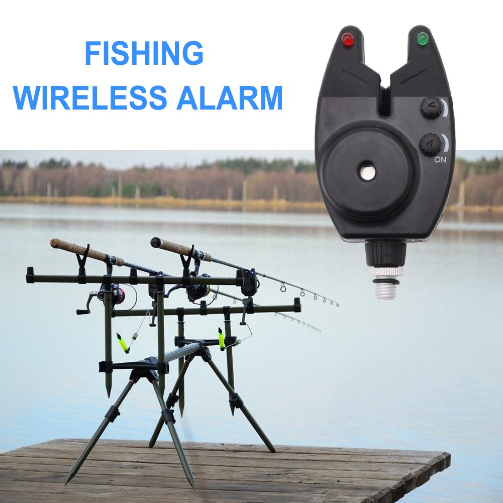 Fishing Bite Alarm Fish Bite Alarm Indicator with LED Lights Adjustable Sound Volume for Fishing Poles for Daytime Night Fishing