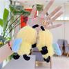 [Qiubaoll] Cute Bee Keychain Bee Animal Stuffed Bag Charm Fluffy Bag Decoration Stylish Birthday Present Gift