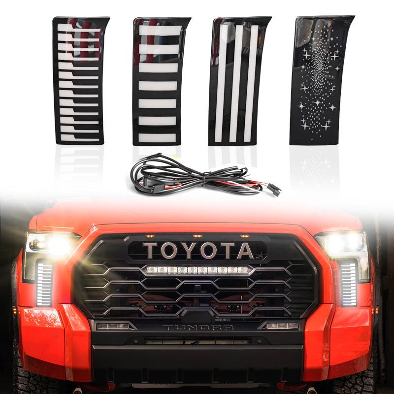 LED Daytime Running Turn Signal Fog Lights for 2022-2025 Toyota Tundra Front Bumper