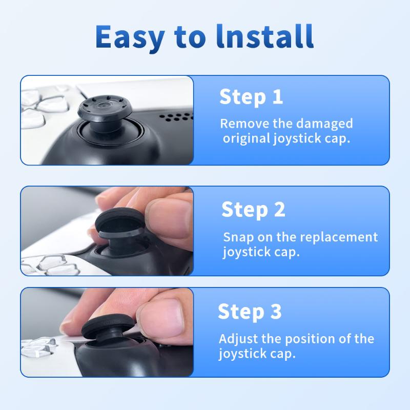 6 Pcs Game Controller Joystick Cap Replacement Parts Anti-Loosening Reinforced And Stable