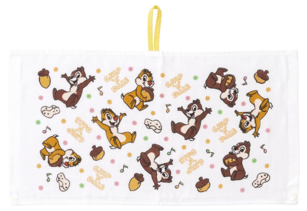 Marushin Disney Chip Dale Travel 47 x Enjoy Softly Twisted Antibacterial and Product 2005055900 & Towel, 25cm, Twins, Gauze, Yarn, Deodorizing, Code