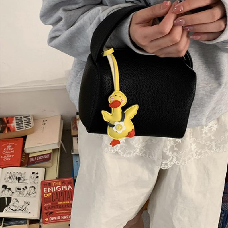 Cute Cartoon Duck Bag Charm High Quality Cute Leather Fashion Charm Bag Keyring Backpack Decoration Accessories Gifts