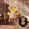 Battery Powered DIY Bamboo Lantern Woven Cartoon Animal Lamp Woven Rabbit Light  Kids Toy
