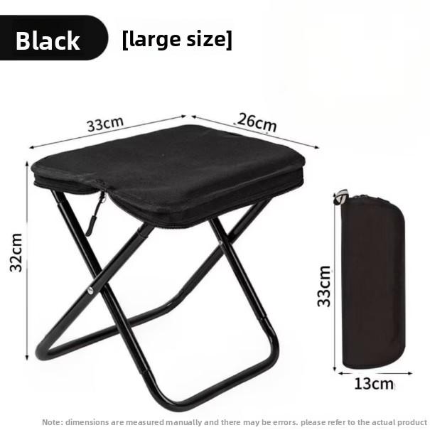 Portable Folding Camping Stool with Metal Frame Pouch Design for Outdoor Camping Fishing & Waiting