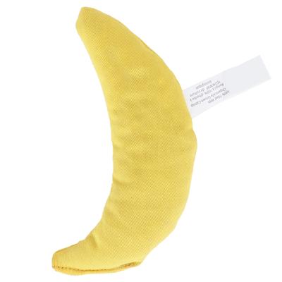 Gelbes bananenförmiges Kätzchenspielzeug Katzenminze Schnickschnack Stressabbau Kätzchenspielzeug Leinwand