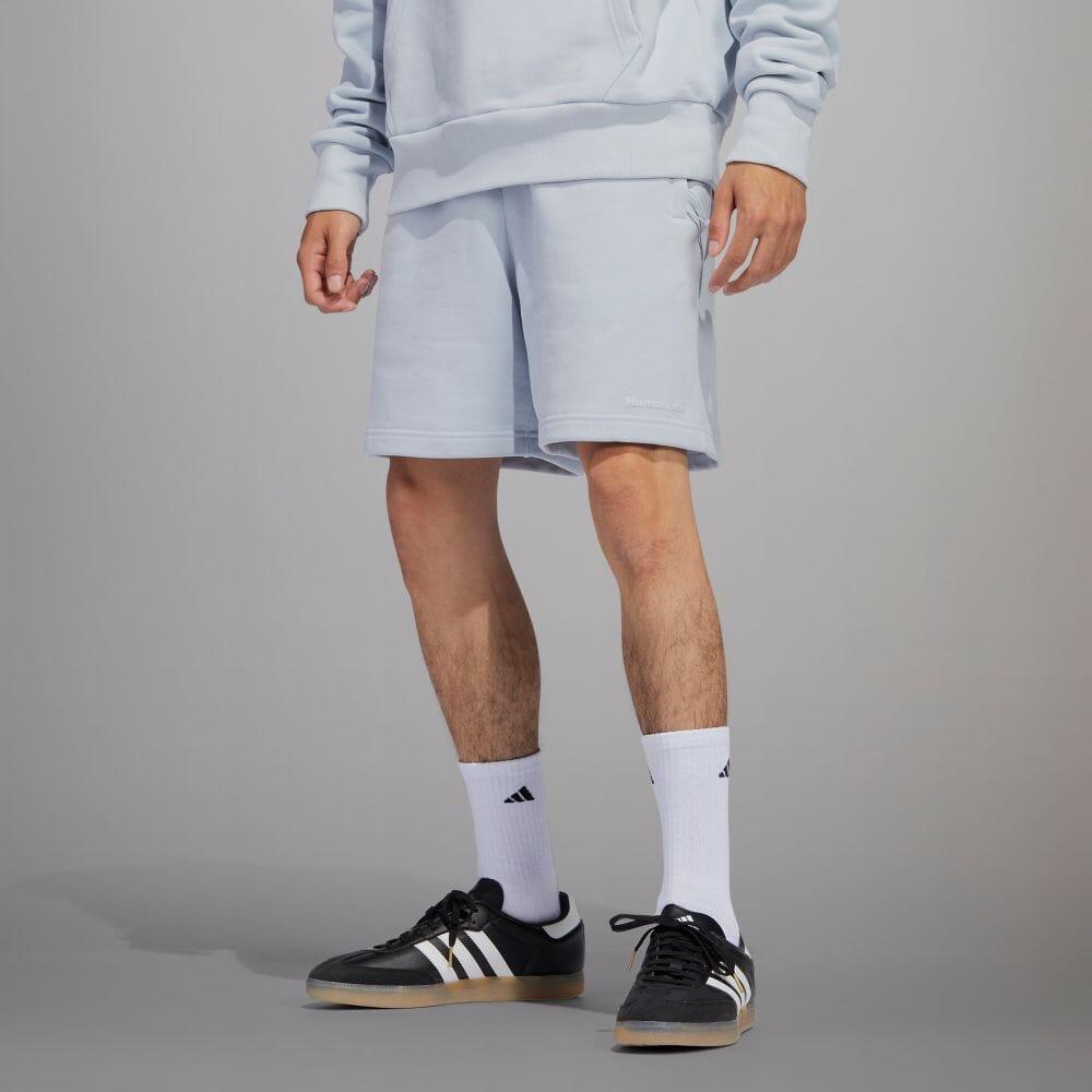Adidas Originals X Pharrell Williams Solid Color Drawstring Sports Shorts Unisex Shorts Blue HS4821