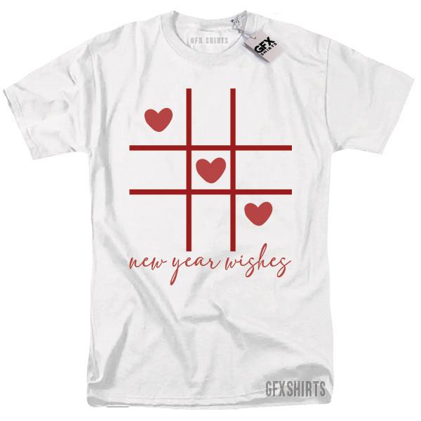 New Year Wishes Shirt Valentines Day Gift Funny T-shirt Unisex T-Shirt L