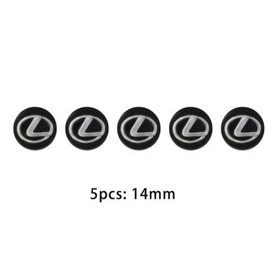 Dla Fsport GX470 RX330 IS250 LX570 LX600 Ct200h RX350 IS300h 5/10 szt./partia 14mm Etui na kluczyk samochodowy Kwadratowy Symbol Emblematu Naklejka