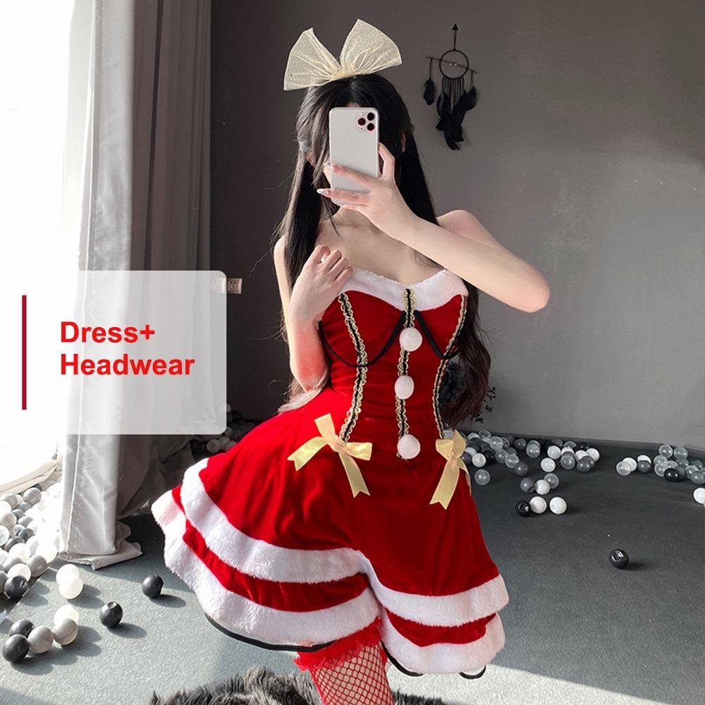 Favor Christmas Dress Costume Xmas Cosplay Outfit New Claus Dress  Holiday Party