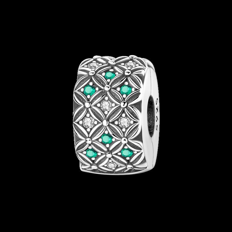 925 Sterling Silver Green Series Flower Tree Apple Pendant DIY Fine Beads Fit Original Charms Bracelet Women Jewelry Diy 1