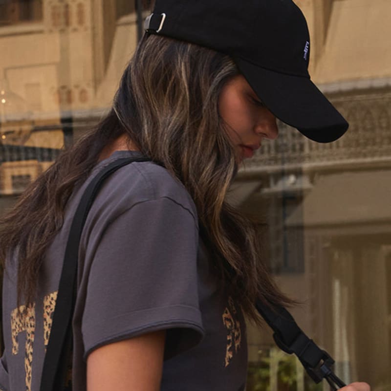 ERER Embroidered S-ER Logo Artwork Baseball Cap Black