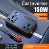 150W Zigarettenanzünder Adapter Wechselrichter Auto Netzteil Konverter DC 12V 24V auf 220V PD Typ-C QC 3.0 USB Ladegeräte AC Steckdose