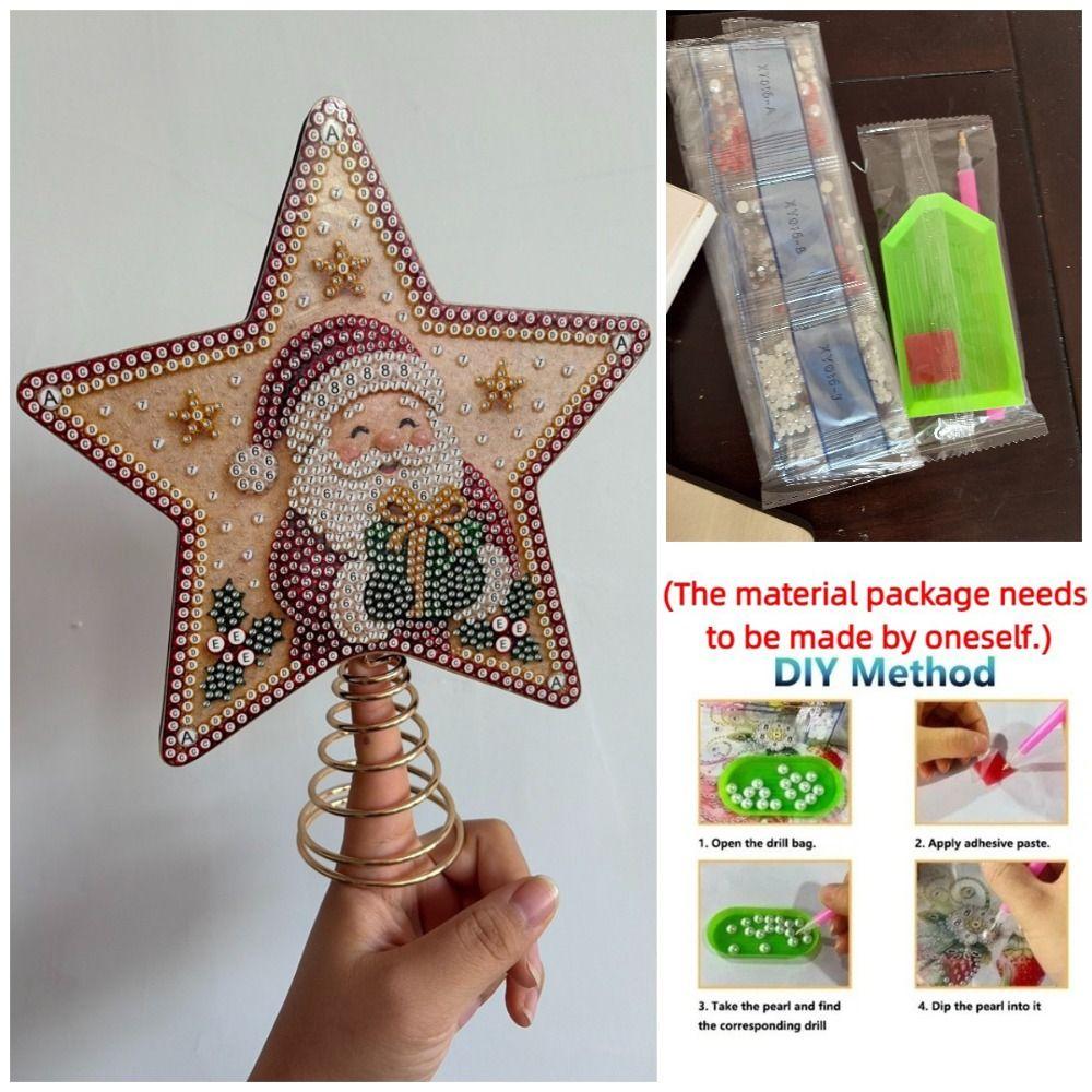 Unfinished Christmas  Painting Kit DIY Sparkling Bead Craft Set  Christmas Gift