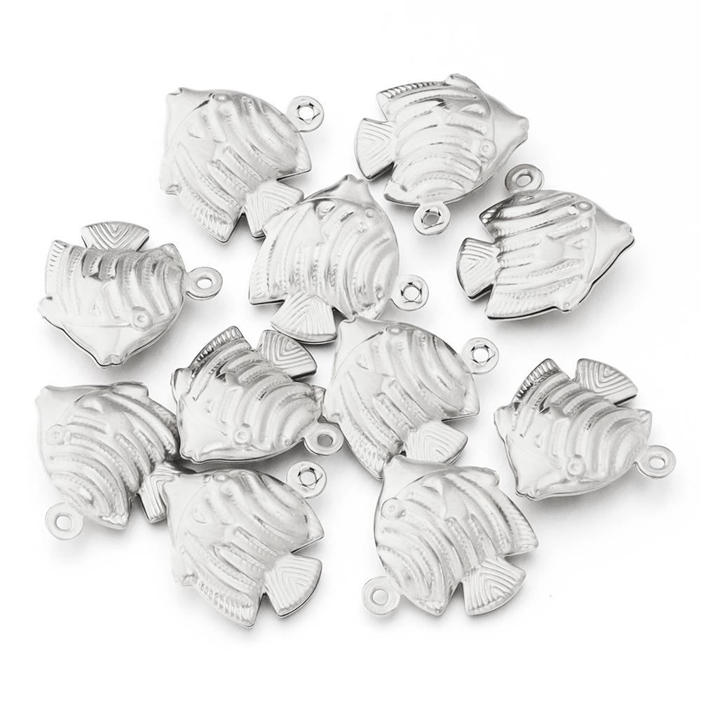5-10pcs Stainless Steel Ocean Life Charms Starfish Fish Shell Pendant For Jewelry Making DIY Crafts Necklace Bracelets Supplies