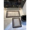 Brilliant Rasel 2 Pcs Latex Floor Bath Mat Set