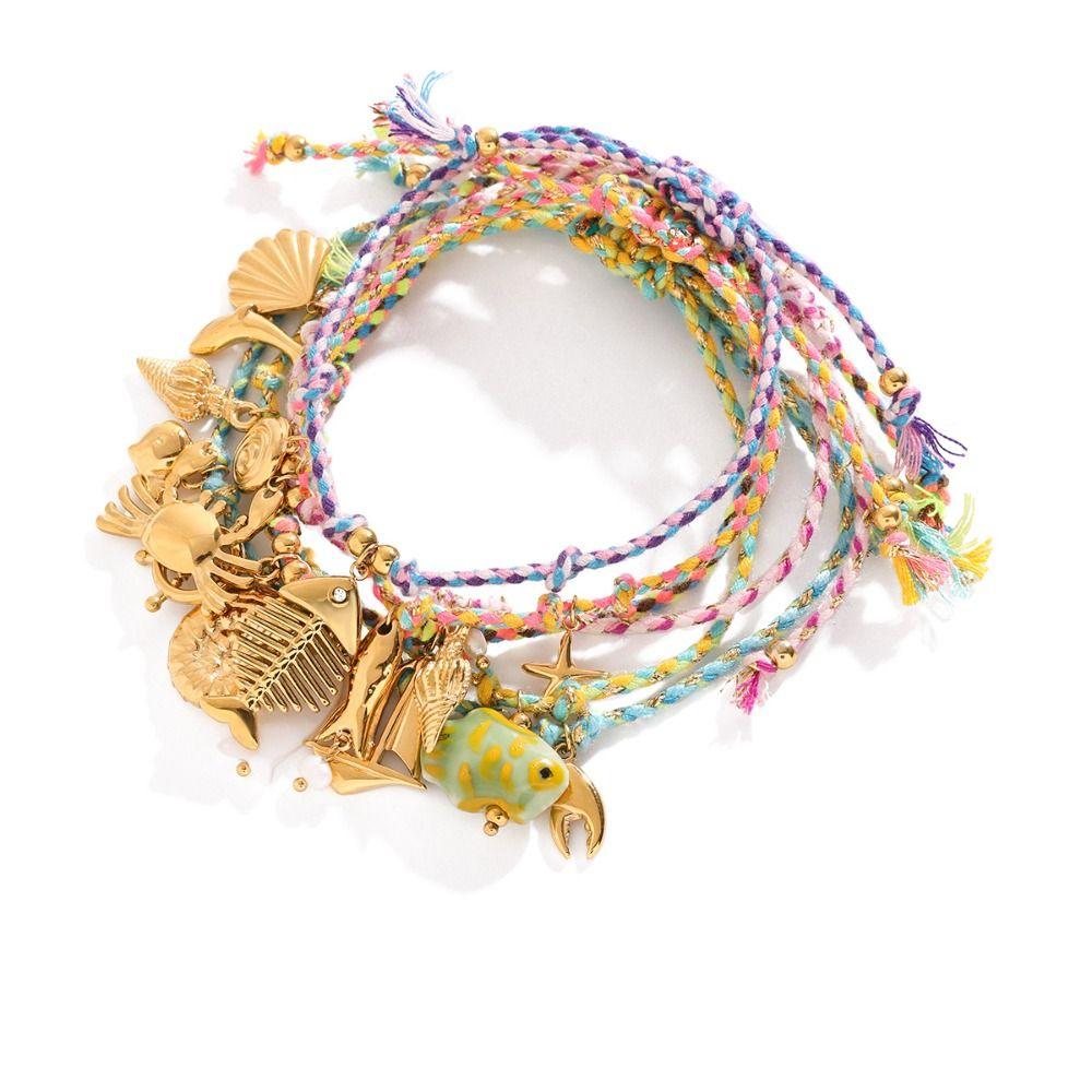 Regulowana Bransoletka z Wisiorkiem Muszelka Łańcuszek na Rękę Nowa Bransoletka Prezenty