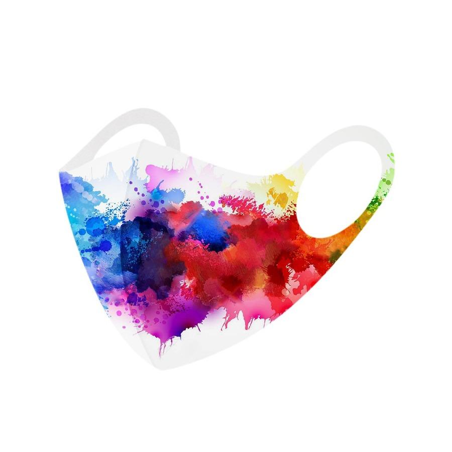 6ks Dětská roztomilá akvarelová maska ​​na obličej Dětská bavlněná maska ​​Pletená prachová maska ​​opakovaně použitelná maska