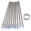 10PCS D1 Ballpoint Refills Metal 0.5mm Ultra Fine Oil Based Replaceable Ballpoint Pen Refill Tips for Electromagnetic