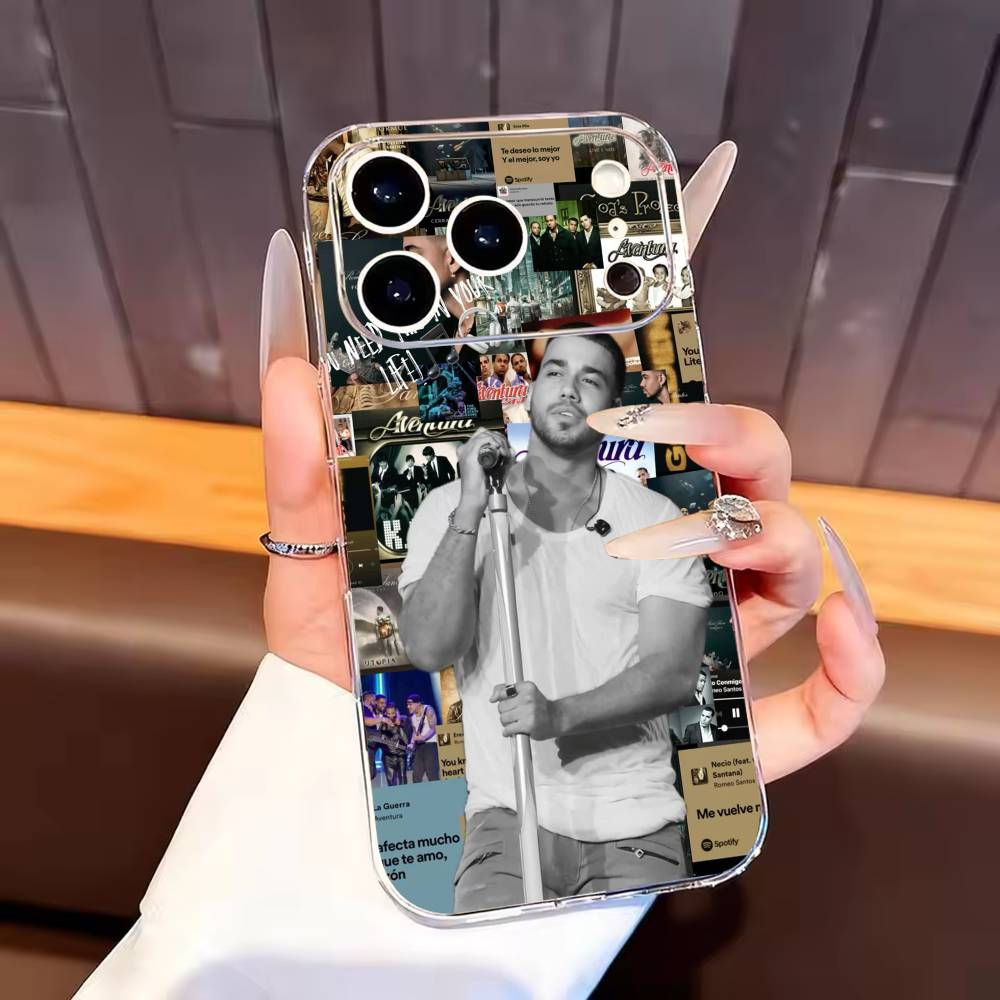 Singer Romeo Santos Phone Case For iPhone17,16,15,14,13,12,11 Plus,Pro Max Soft Transparent Cover iPhone13PROMAX