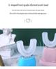 U-Shaped Waterproof Silicone Electric Toothbrush with Mouthguard for Couples, Ultrasonic Induction Charging