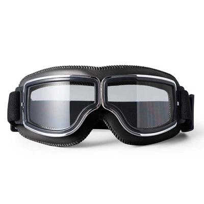 Wayocfei Gogle Motocyklowe z Okularami Ochronnymi dla Szerokiego Pola Widzenia UV Okulary Uderzeniowe Kask Outdoor Unisex Oprawka Przezroczysta Soczewka Osłona, Alpinizm,