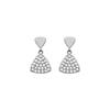 Luxenter 925 Sterling Silver Earrings with Bright Rhodium-Plated Zirconia Finish - Dyom
