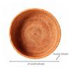 Handwoven Rattan Storage Basket Handmade Round Open Rustic for