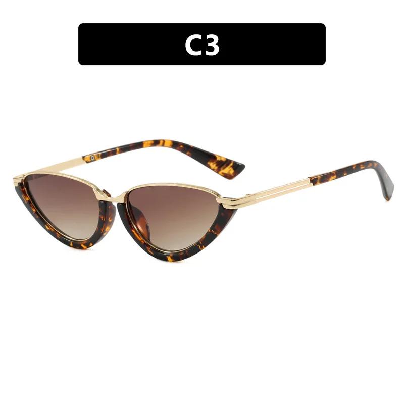 Women'S Triangle Cat Eye Street Photography Uv400 Sunglasses Advanced Fashion Trend Travel Beach Uv Resistant Shades Glasses