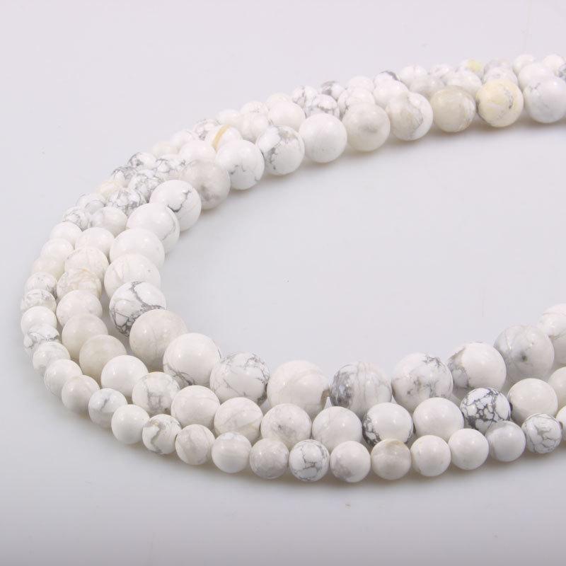 Koni Natural White Turquoise Round Beads for DIY Jewelry Accessories