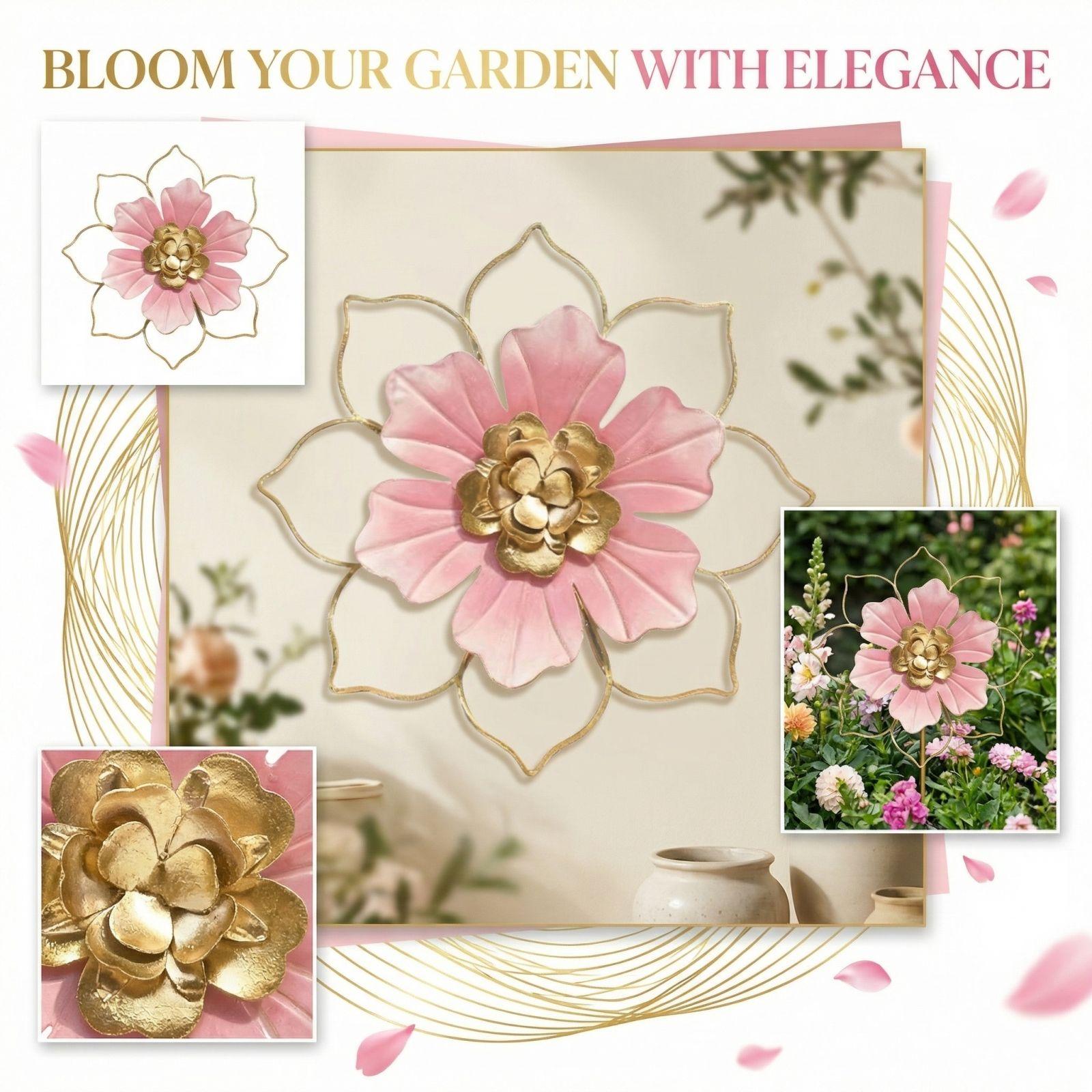 Home Wrought Iron Courtyard Decoration Ornaments розовый