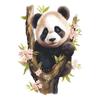 Niedlicher Panda, der Baum klettert, Glasfenster und Türen, Hintergrund verschönert, dekorative Fensteraufkleber