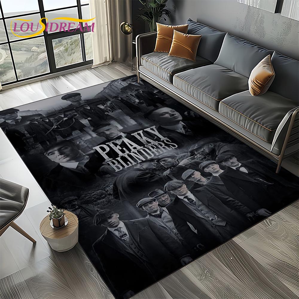 Nuovo Tappeto Tommy Shelby P-Peaky B-Blinders per Camera da Letto Soggiorno Casa Decorazione Divano, Decorazione Tappetino Gioco per Bambini Regalo