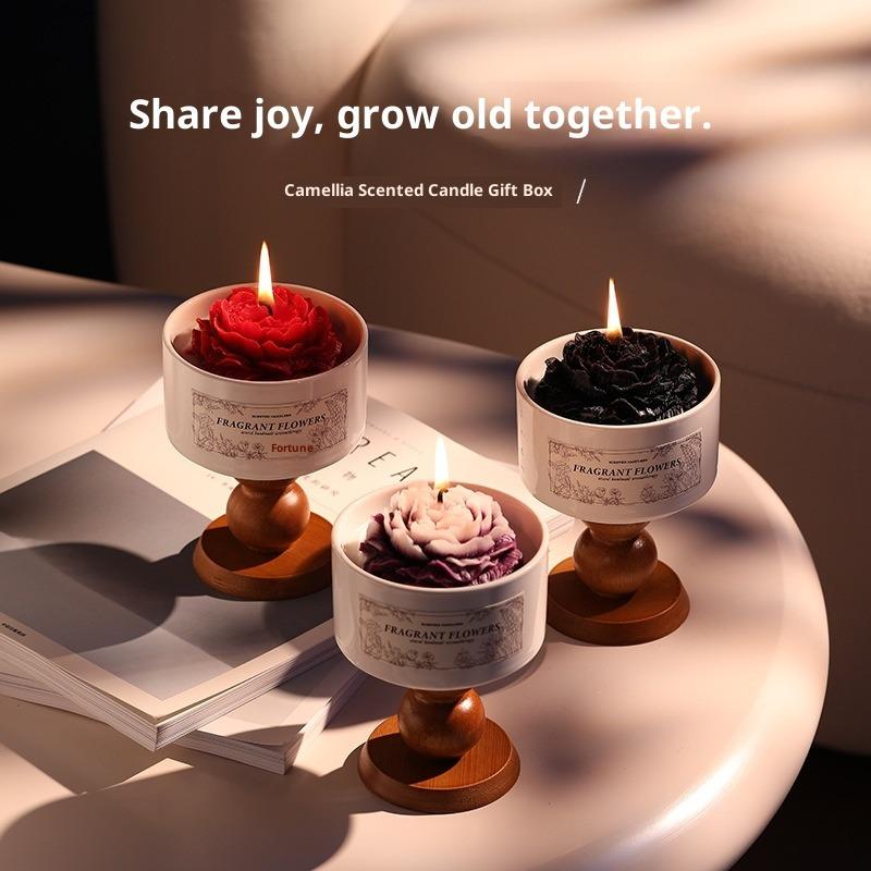 Scented Candles Camellia Premium Birthday Gift Fragrance Ornament