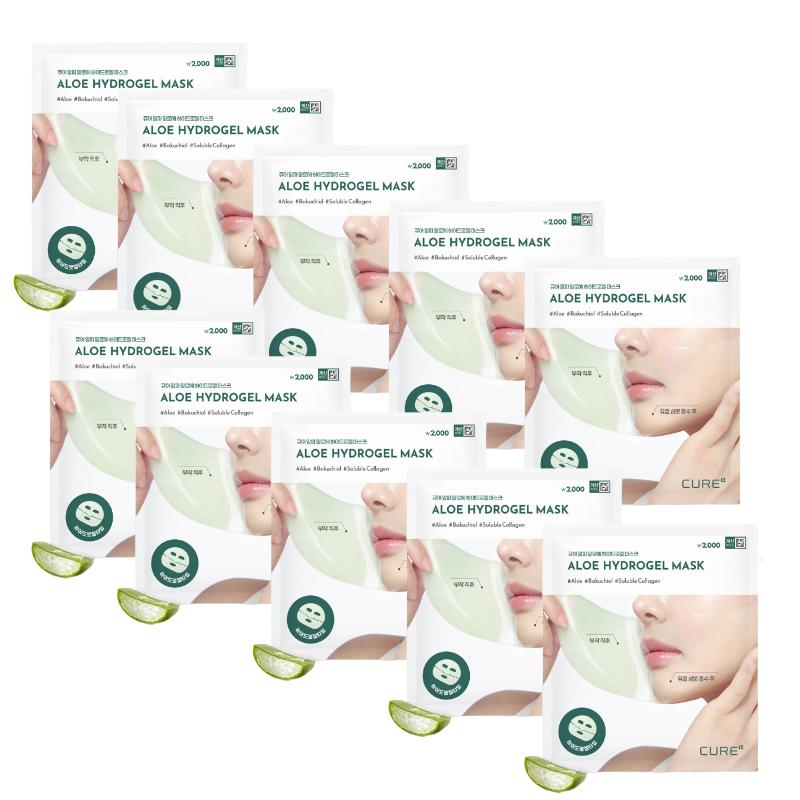 CURE Alpha Aloe Soothing & Hydrating Full Routine Set MASK SHHET 10