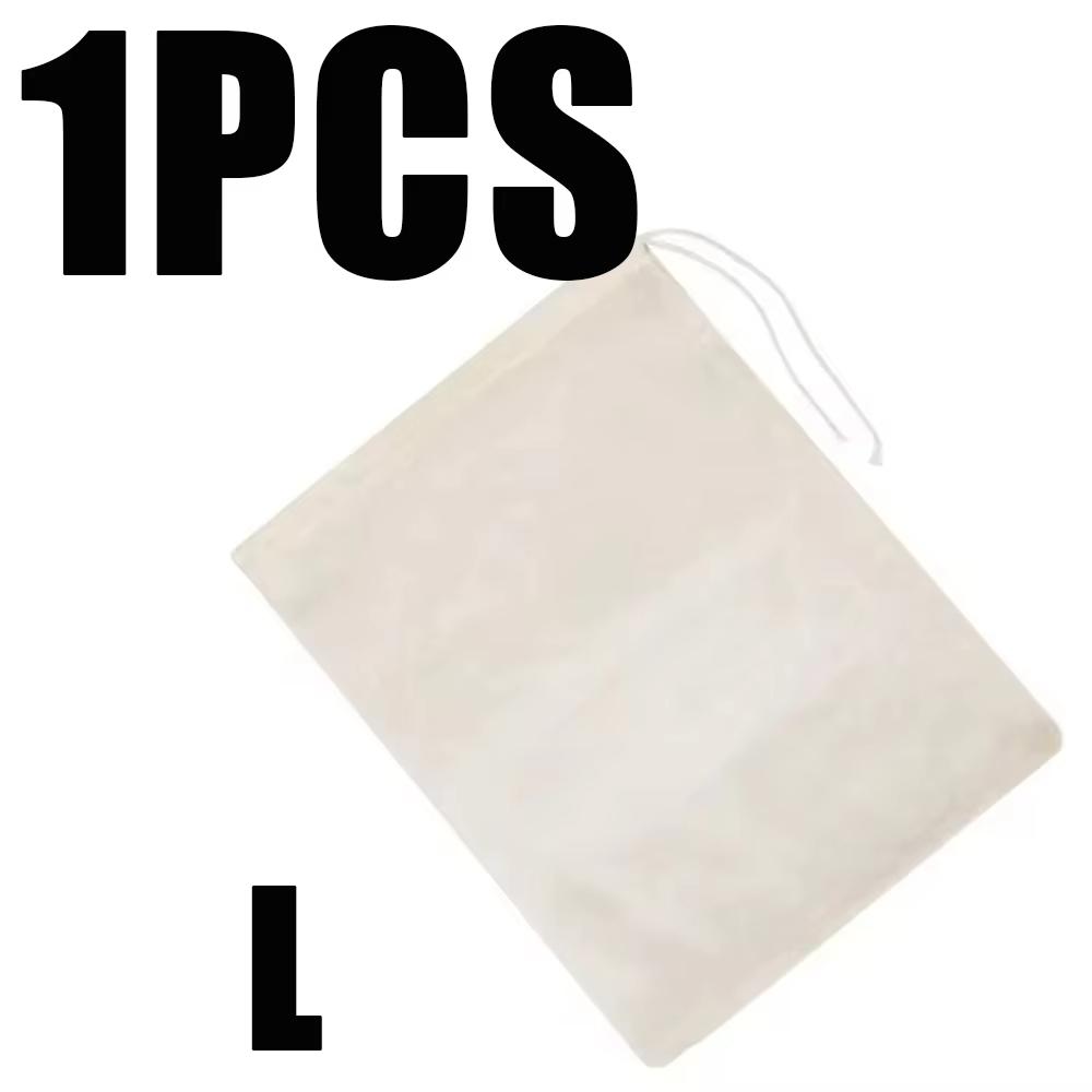 1/3pcs Reusable Cotton Food Filter Bag Drawstring Type Medicine Herbal Spice Strainer Soup Mesh Filter Kitchen Food Filter Bags
