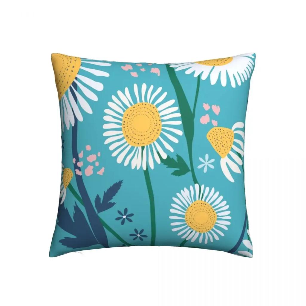 Abstract Flower Market Vintage Art Pillowcase Polyester Cushion Cover Nordic Living Decor Throw Pillow Case Bed Square