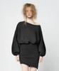 Milkeuaeswiaendeudolseu Asymmetric Sweat Mini Dress - Black