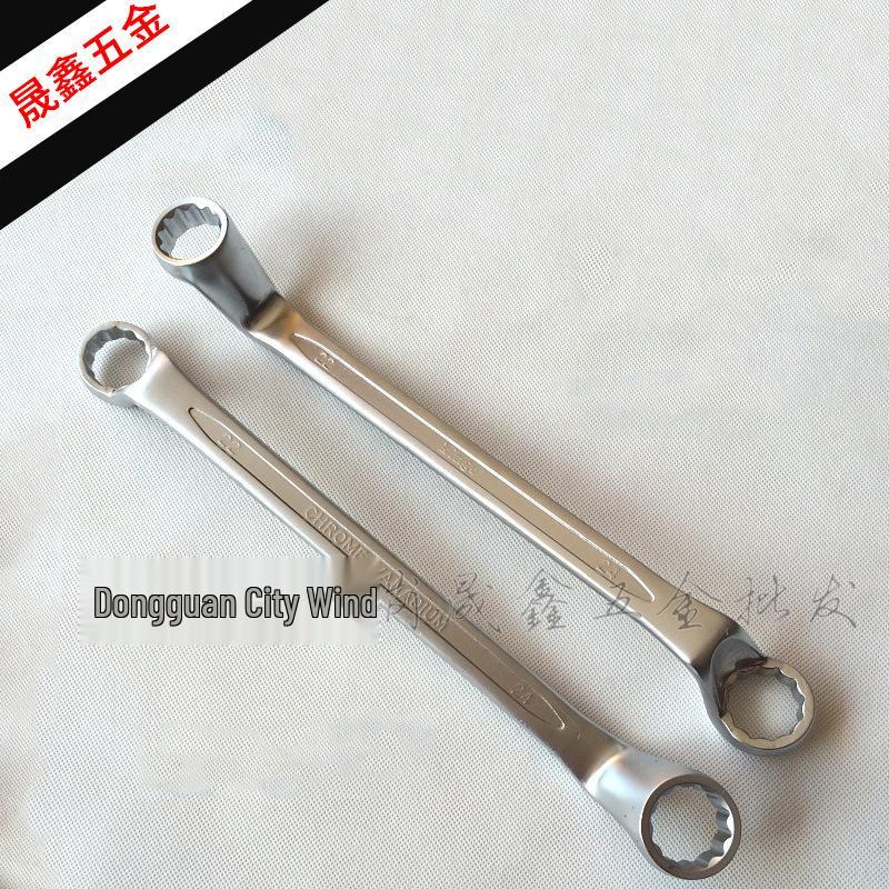 Imported Taiwan Kingo Double Hexagon Wrench 22x24mm, Sizes 6x7-30x32, CR-V Chrome Vanadium Alloy Steel, Matte Finish