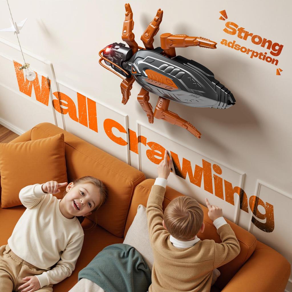 Color-Changing Dragon Gecko Climbing Car: Rechargeable Halloween Prank Toy for Kids